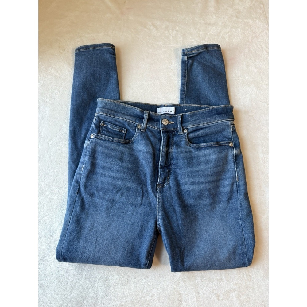 Ann Taylor Loft The Sculpt Jegging Blue Denim Jeans Size 28 6 Petite Cotton